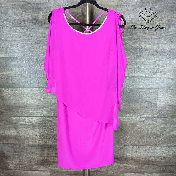 MSK Sequin Strap Mini Dress Size L - Picture 1 of 7